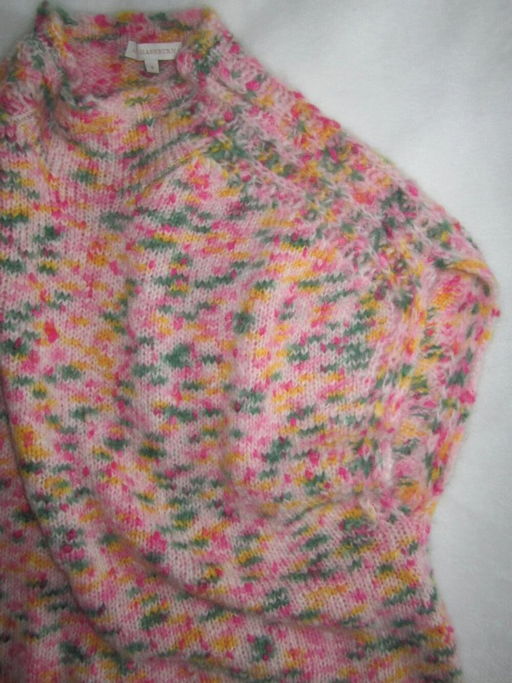 ANN MASHBURN Multicolor Mohair Merino Blend Sleeveless Sweater Women’s Small - Picture 5 of 10